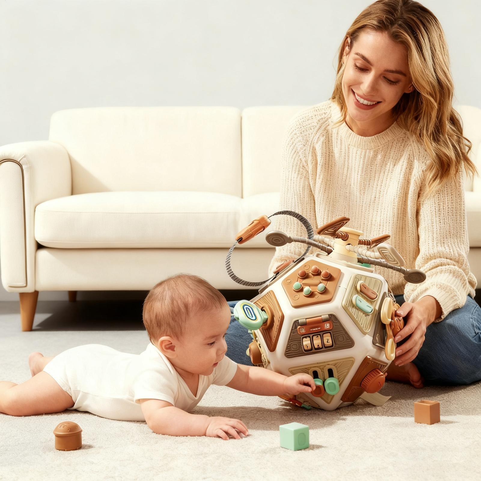 Toddlers Sensory Activity Cube - Kids Education Activities ulasan dan harga
