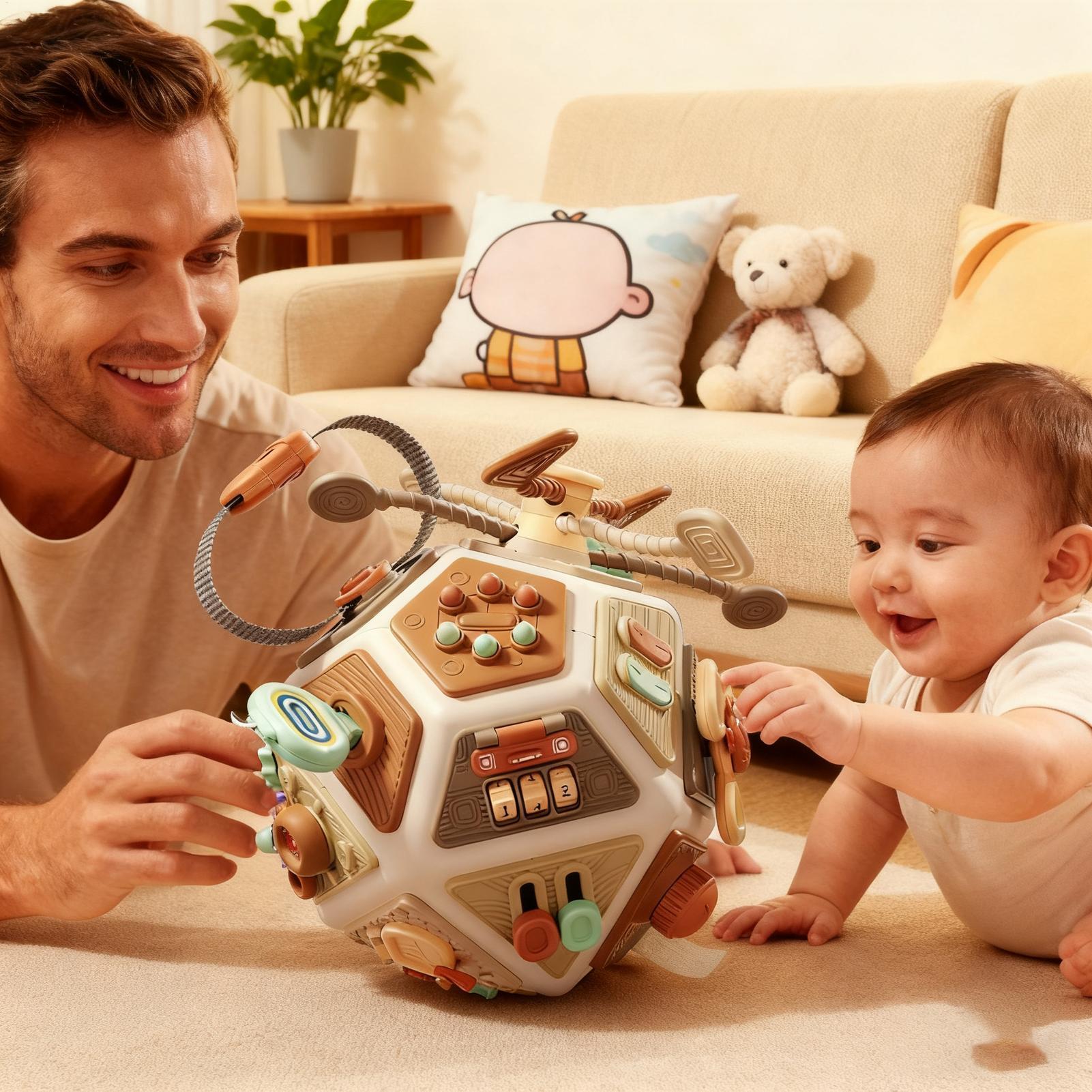 Toddlers Sensory Activity Cube - Kids Education Activities ulasan dan harga
