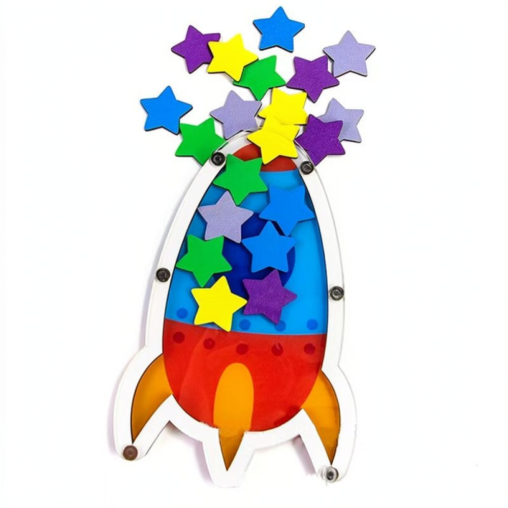 Cute Wooden Star Reward Jar Fo - Kids Education Motivation ulasan dan harga